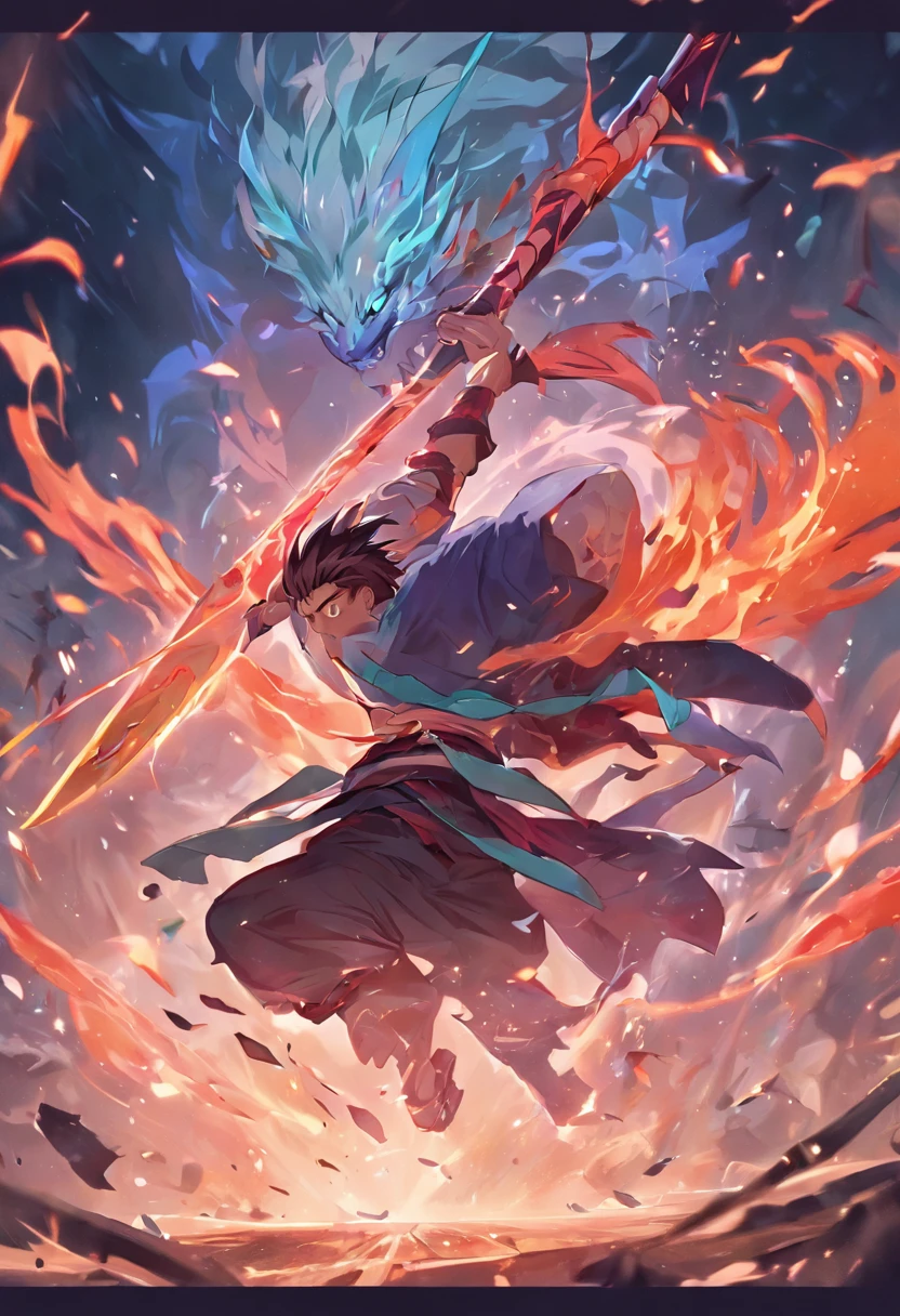 "Yasuo and Neeko in an intense battle, showcasing their mastery of the blade and nature magic.",Yasuo /(League of Legends), Neeko /(League of Legends)
