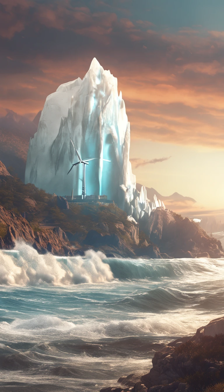 Uma paisagem de campo de energia, apresentando ondas de energia, and an atmosphere of foreboding that creates a sense of mystery and intrigue, artstation, digital illustation, Highly detailed blue and white colors and trends