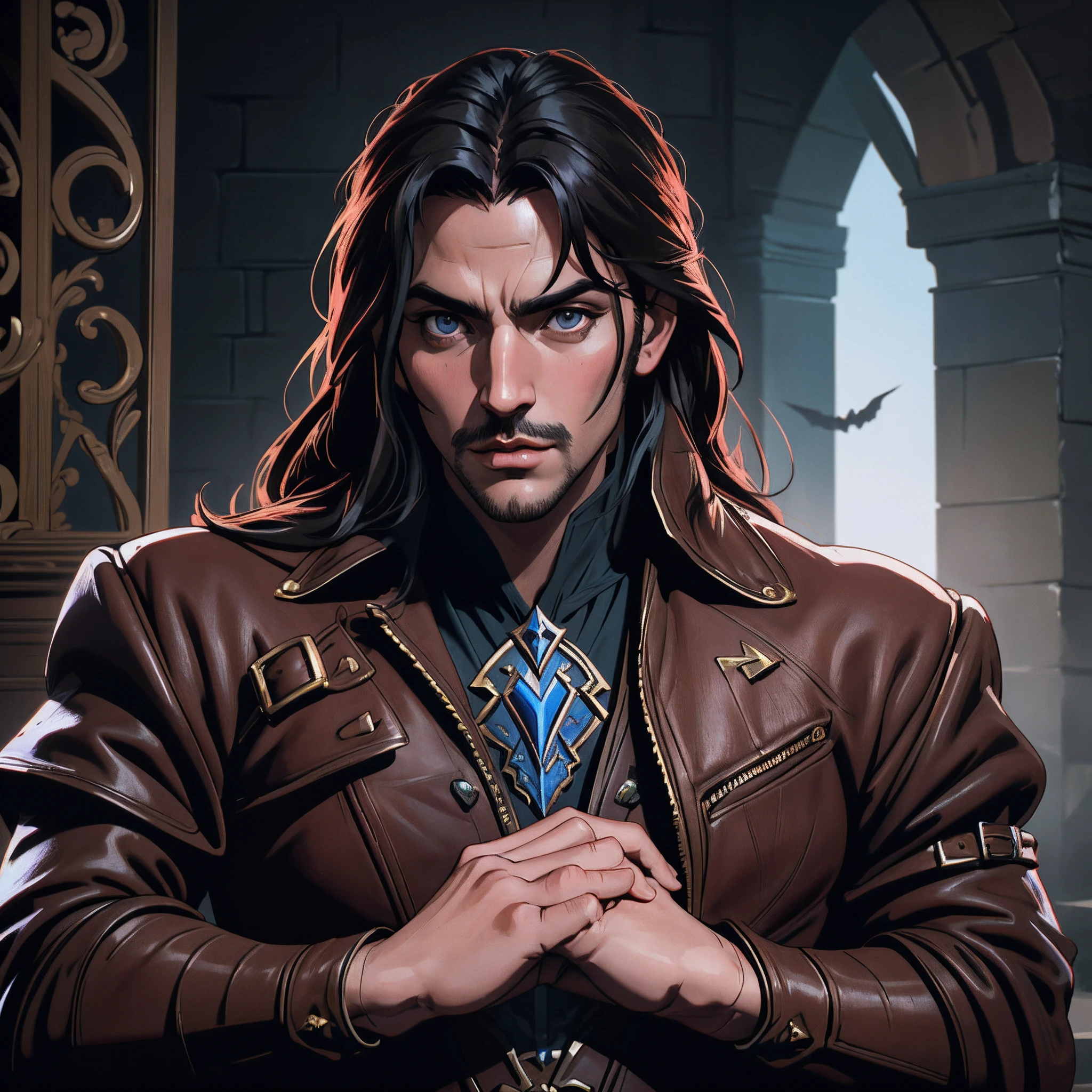 Castlevania lords of the shadows hyper realistic super detailed scènes cinématique men in War handsome muscular hyper realistic super detailed men