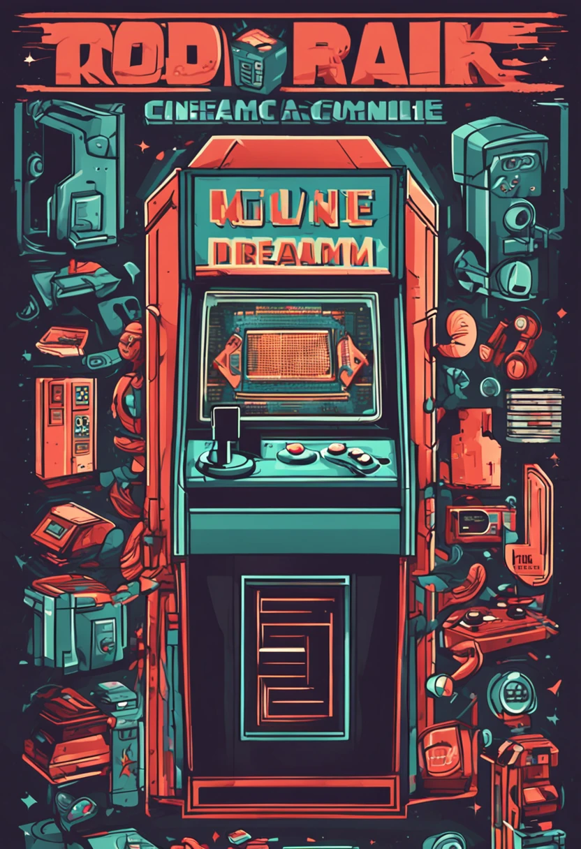 Retro style logo: A logo with retro elements, como uma fonte de arcade ou pixel art, combinado com um joystick ou controle de videogame. This would convey a nostalgic feel to classic games.