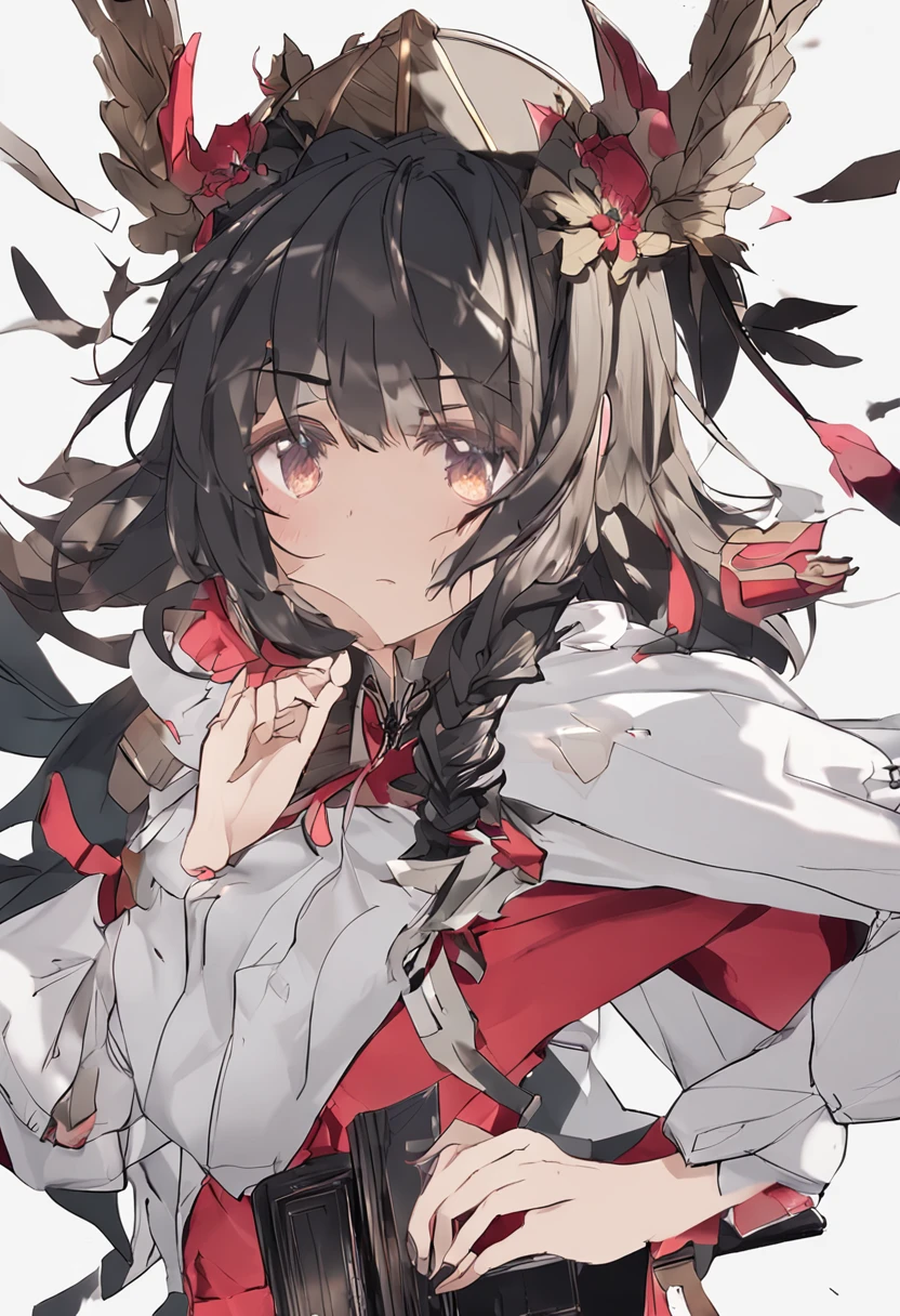 Alto contraste, (fundo branco: 1.5), garota anime, alta qualidade
