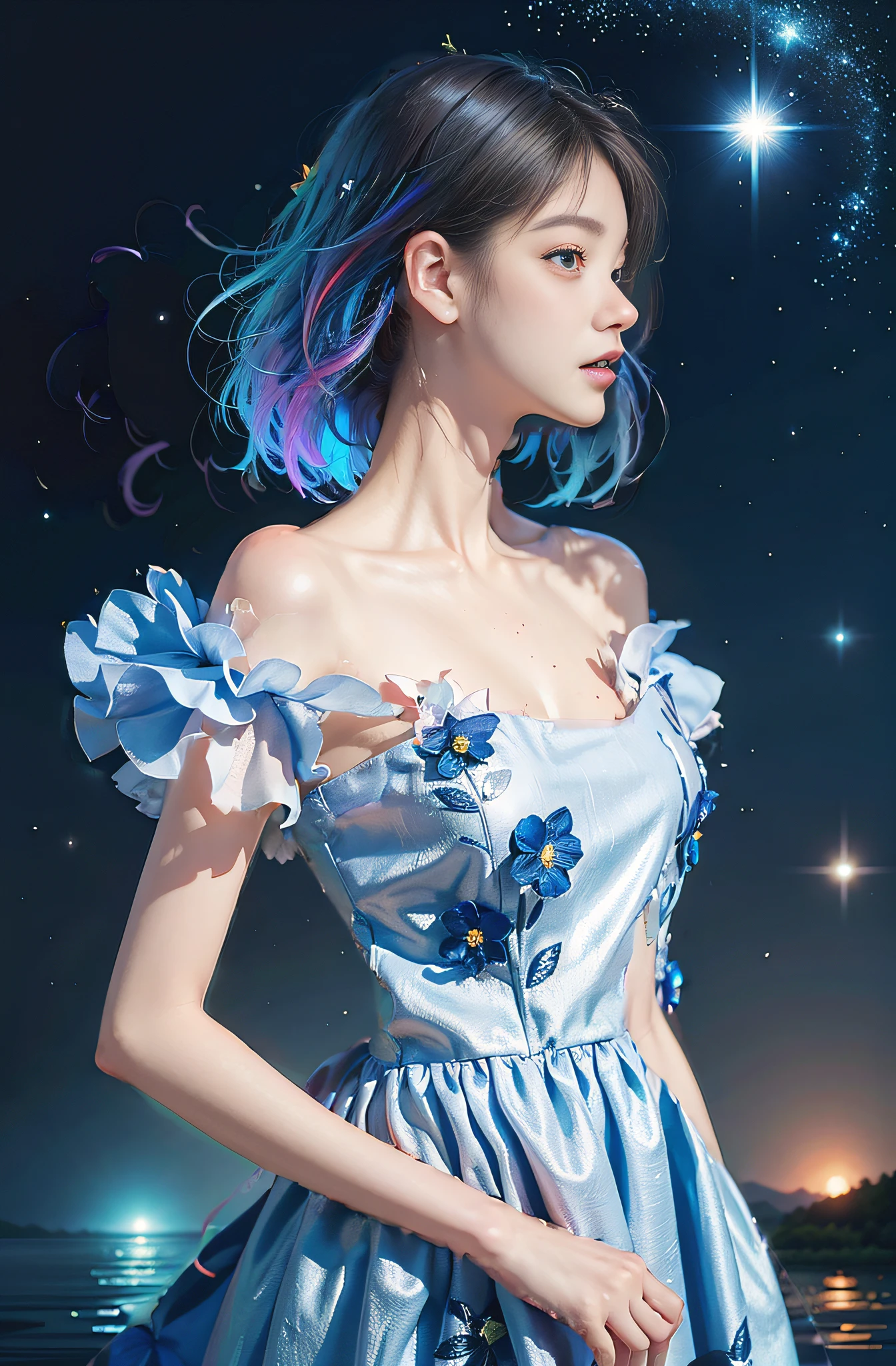 Glowing hair