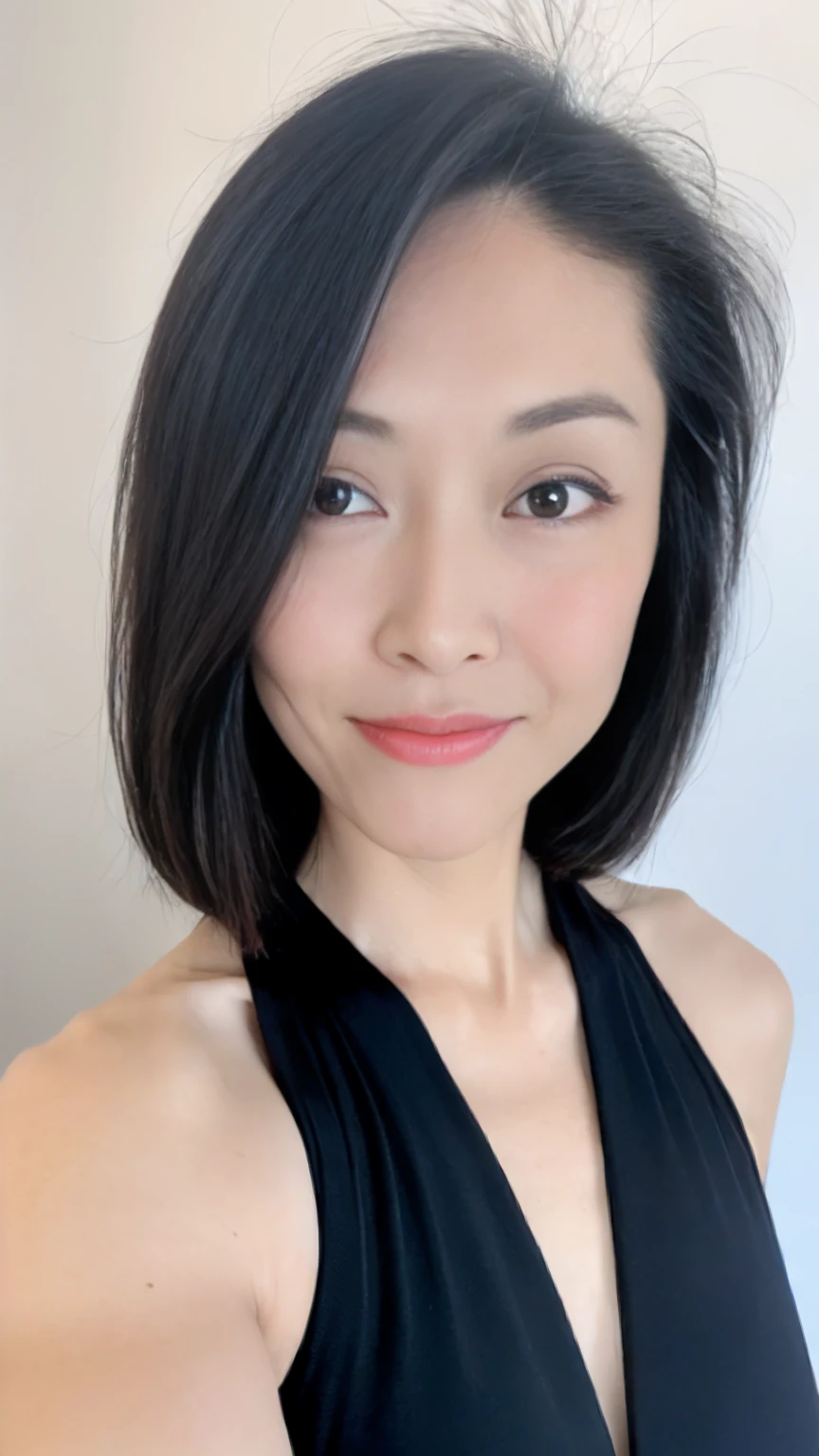 tmasterpiece、top-quality、超A high resolution、high detail portrait、(photographrealistic:1.4)、1girl in、White skin of the、Squatted、wide open thighs,from below、looki at viewer、47 years old、spotless、Cute Baby Turtle、pretty black hair、Bob_cut、long whitr hair、Big breasts,((fullnude)),(dripping wet body),(portrait of japanese famous actress)、(A smile、blissful、joy、jolly、Keep one's mouth shut)、(Hold your breasts between your arms,Pull the breasts closer)、Great detailed eyes、((really snow-white background、nothing background))、((Long neck、By bangs、By bangs、Clean face、gaze staring at the camera、eyeslashes、largeeyes、Distinct double eyelids、glowy skin、clean skin quality、Gloss on lips)),(((middlebreast)))