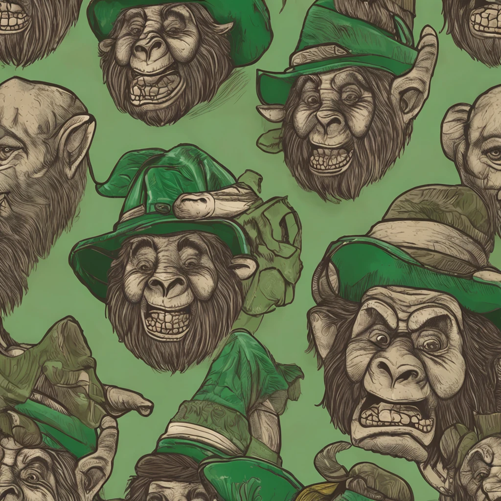 Goblin with giant flat hat and ultra-realistic buckle in 8K. ((Latin gnome with big green hat with a buckle))Depict a gnome wearing a large green buckled hat and sitting inside a cozy, Barra com pouca luz. Ele deve ser pego no meio de saborear uma cerveja gelada, with amber liquid and condensation in visible glass. The goblin with a big green hat should be dressed in gnome clothes, providing a stark contrast to the rustic and darker tones of the bar environment. Your posture should communicate a sense of relaxation, Happiness and satisfaction. Duende Verde apreciando sua bebida. A atmosfera do bar deve ser rica em detalhes, From the polished wooden counters to the ambient lighting that projects a soft glow on the various elements of the bar, incluindo garrafas, Torneiras, e possivelmente outros clientes em segundo plano, mesmo fora de foco. The composition of the image should be in Full HD with every detail, do bar vitoriano., Bolhas na cerveja, to the nuances of their facial expressions, capturado com clareza absoluta. Use a high-end lens like the Zeiss Otus series for superior sharpness and resolution. Enfatizar uma profundidade de campo rasa para se concentrar no homem e em seu ambiente imediato, desfocando sutilmente o fundo mais distante. Lighting should be soft and warm, Enhance the cozy nature of the bar and highlight the textures and details of the man, sua bebida, e seus arredores. --AR 16:9 --Qualidade 2 --Caos 10