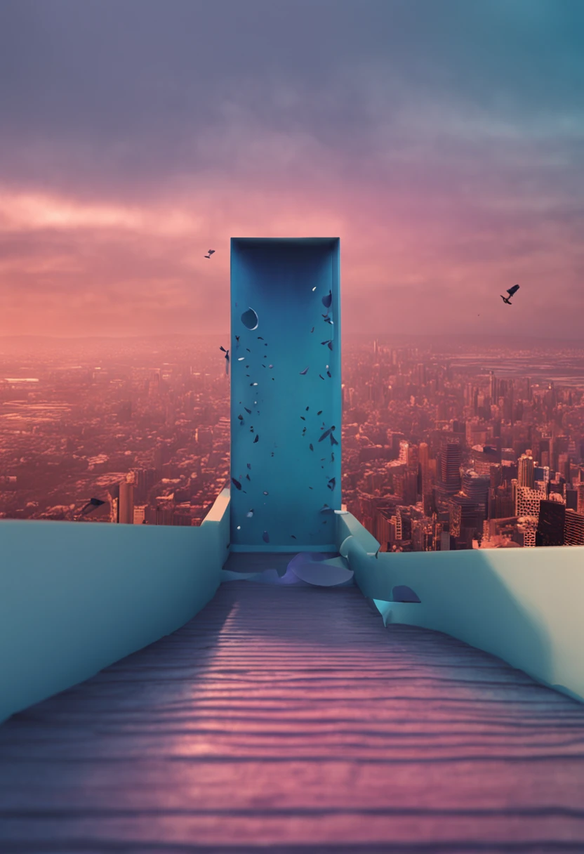 Letras M, A, R, A, in gradient blue, se esvaindo