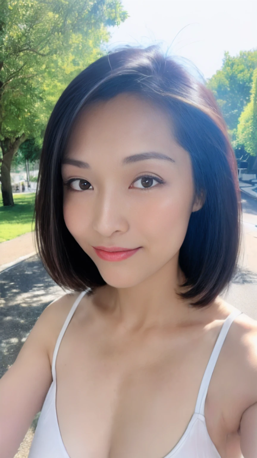 tmasterpiece、top-quality、超A high resolution、high detail portrait、(photographrealistic:1.4)、1girl in、White skin of the、Squatted、wide open thighs,from below、looki at viewer、47 years old、spotless、Cute Baby Turtle、pretty black hair、Bob_cut、long whitr hair、Big breasts,((fullnude)),(dripping wet body),(portrait of japanese famous actress)、(A smile、blissful、joy、jolly、Keep one's mouth shut)、(Hold your breasts between your arms,Pull the breasts closer)、Great detailed eyes、((really snow-white background、nothing background))、((Long neck、By bangs、By bangs、Clean face、gaze staring at the camera、eyeslashes、largeeyes、Distinct double eyelids、glowy skin、clean skin quality、Gloss on lips)),(((middlebreast))),(nsfw:1.5),