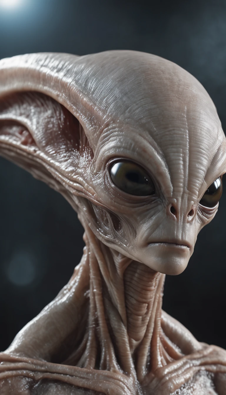Alien man head with antennas