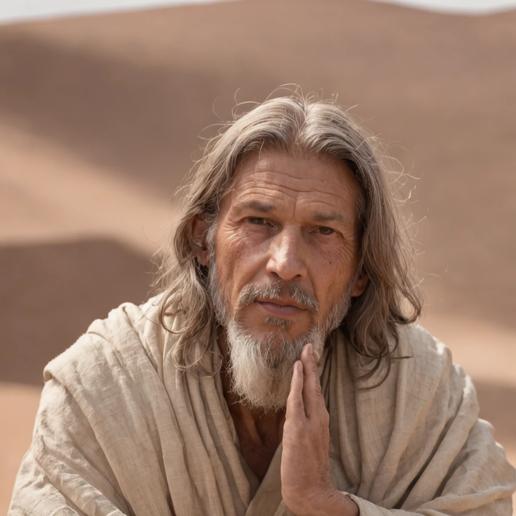 dois homens, Hero of the Bible, no deserto, near an ancient city