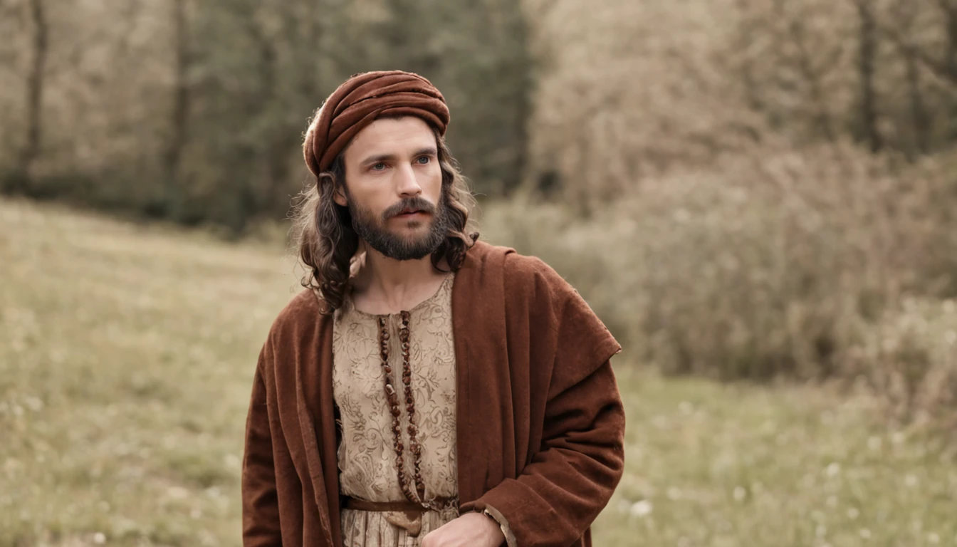 homens gregos, Dress in antique clothes from the time of the Bible
