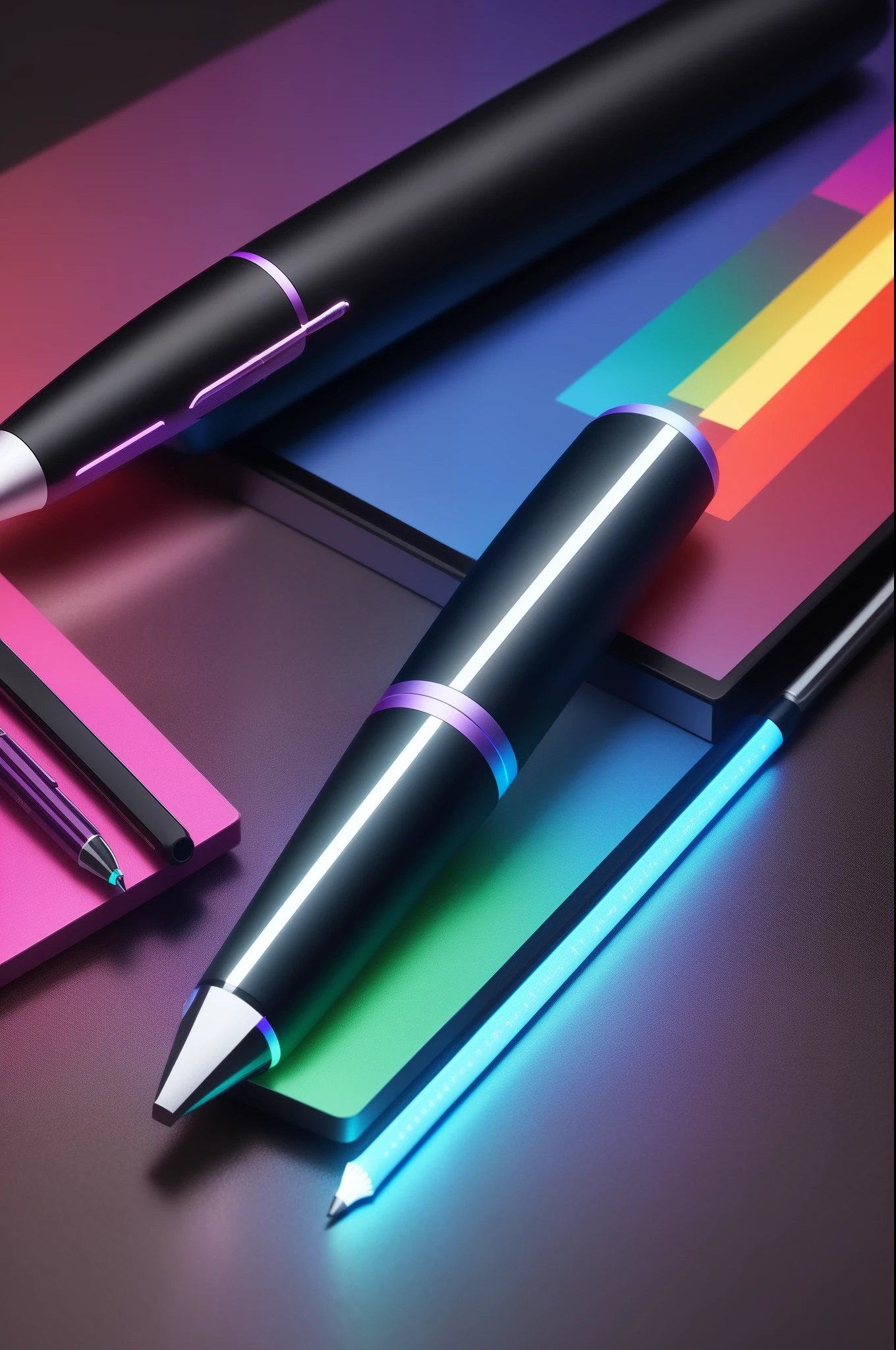a thin smart digital pen that absorbs the color of anything, rgb