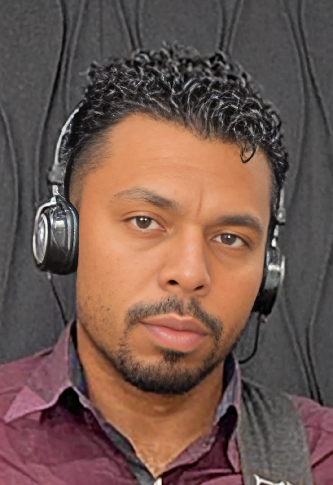 homem com fones de ouvido em frente a um microfone, DJ, Jemal Shabazz, Pablo Perdomo, Ronaldo Nazario, José Moncada, Ronaldo Nazario Fenomeno, joe alves, Tony Sandoval, Dan dos Santos, eric parker, Alex Miranda, Rodney Mateus, taken in the early 2020s, Retrato de Lucha Libre DJ