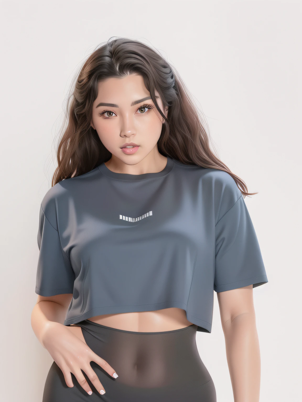 woman  wearing a sexy cropped top