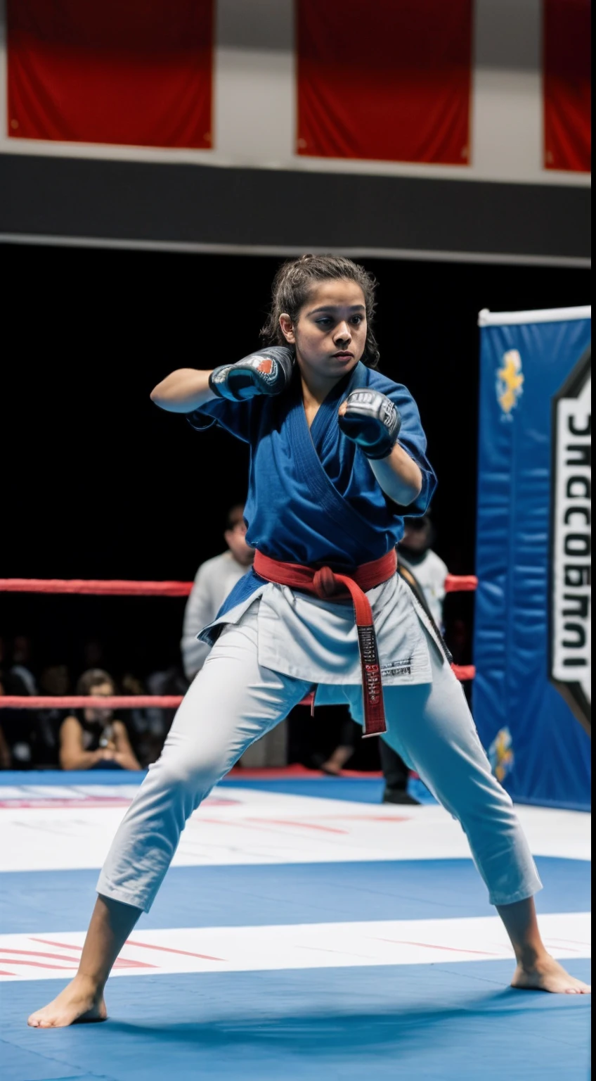 Foto RAW em sequencia, uma foto de uma adolescente **anos, ((vestindo como cosplay de jedi, na feira de quadrinhos comic-con)), (((fighting esgrima pose))), rosto detalhado, planos de fundo detalhados pouco desfocados, luzes naturais, HDR, foto realista, foto profissional, flerte com o espectador, visual sexy, fotorrealista, Linda, pele natural, 8k UHD, alta qualidade, filmic grain, Fujifilm XT3