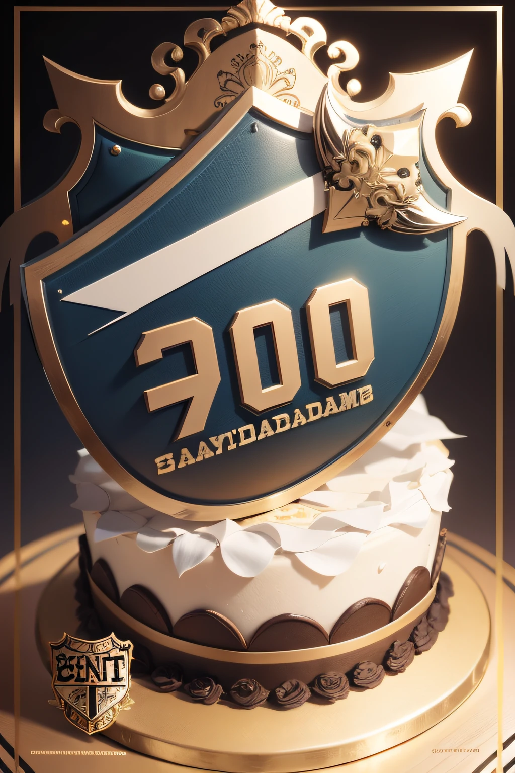 create football team shield to insert in Benício's 1-year anniversary invitation remove letters and numbers