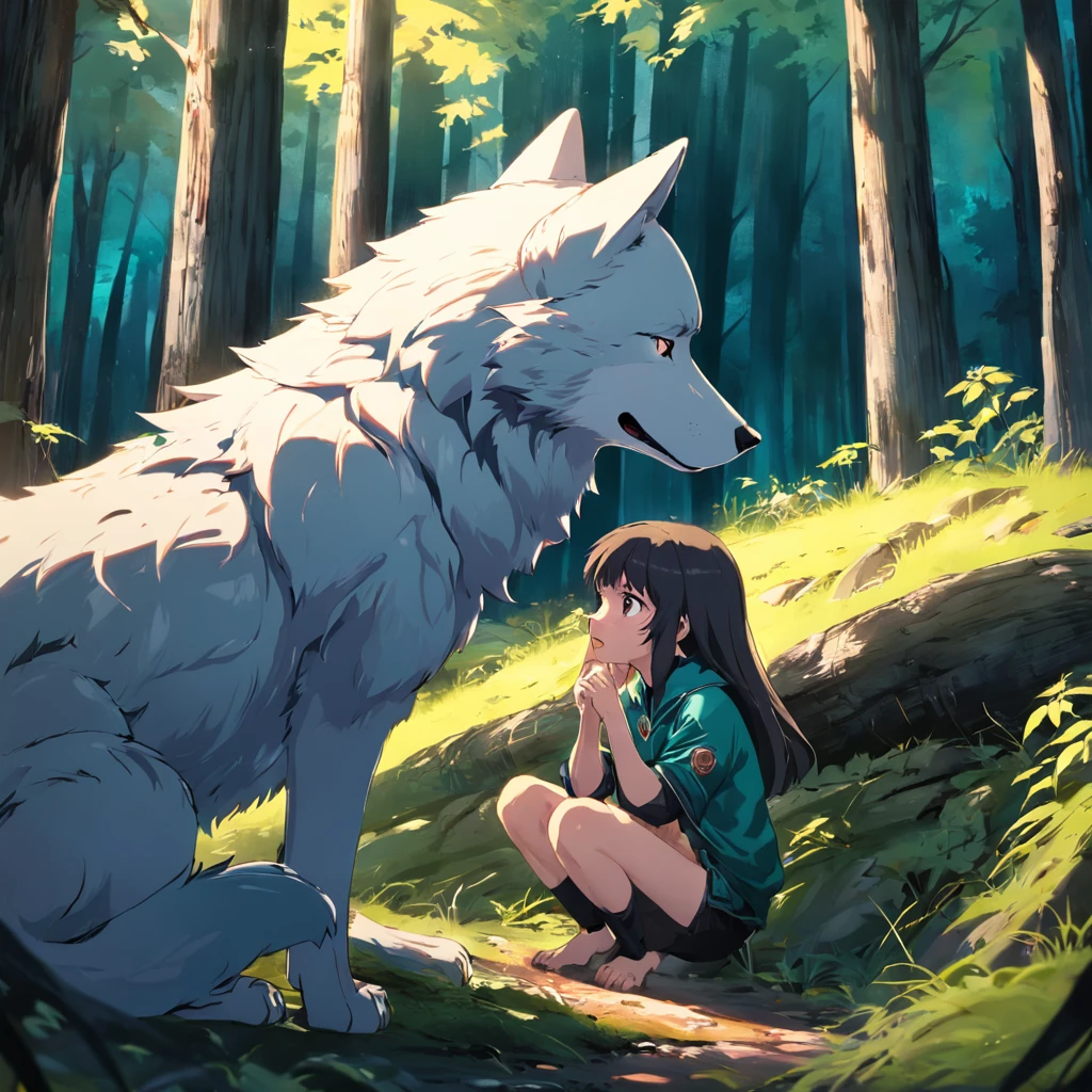 the Wolf Hero communicates with the animals of the forest