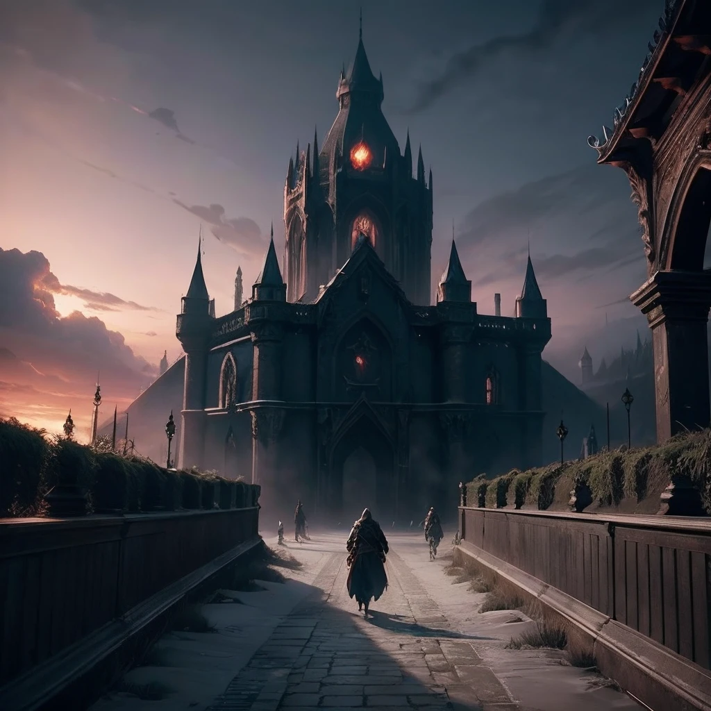 Castlevania Lord of the shadows hyper realistic super detailed Dynamic environnement cinematic scènes from movie environnements Epic Legendary perspective scène cinématique