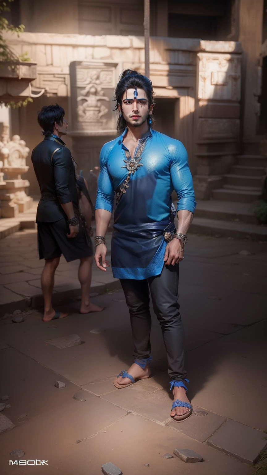 Change background mahakal handsome boy realistic face 8k ultra realistic