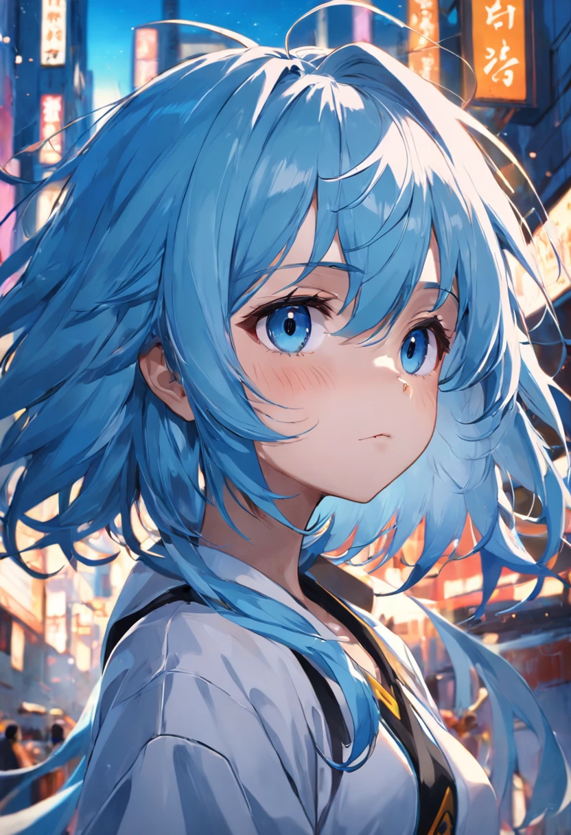 fumo, Blue hair, retinas, Masterpiece, best qualtiy,Boy,puss