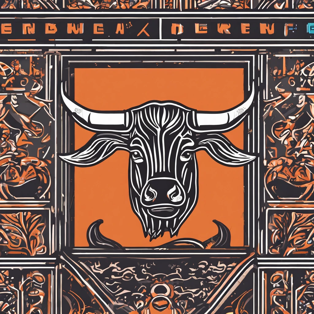 a bull logo, flat 2d, Minimalist, vector