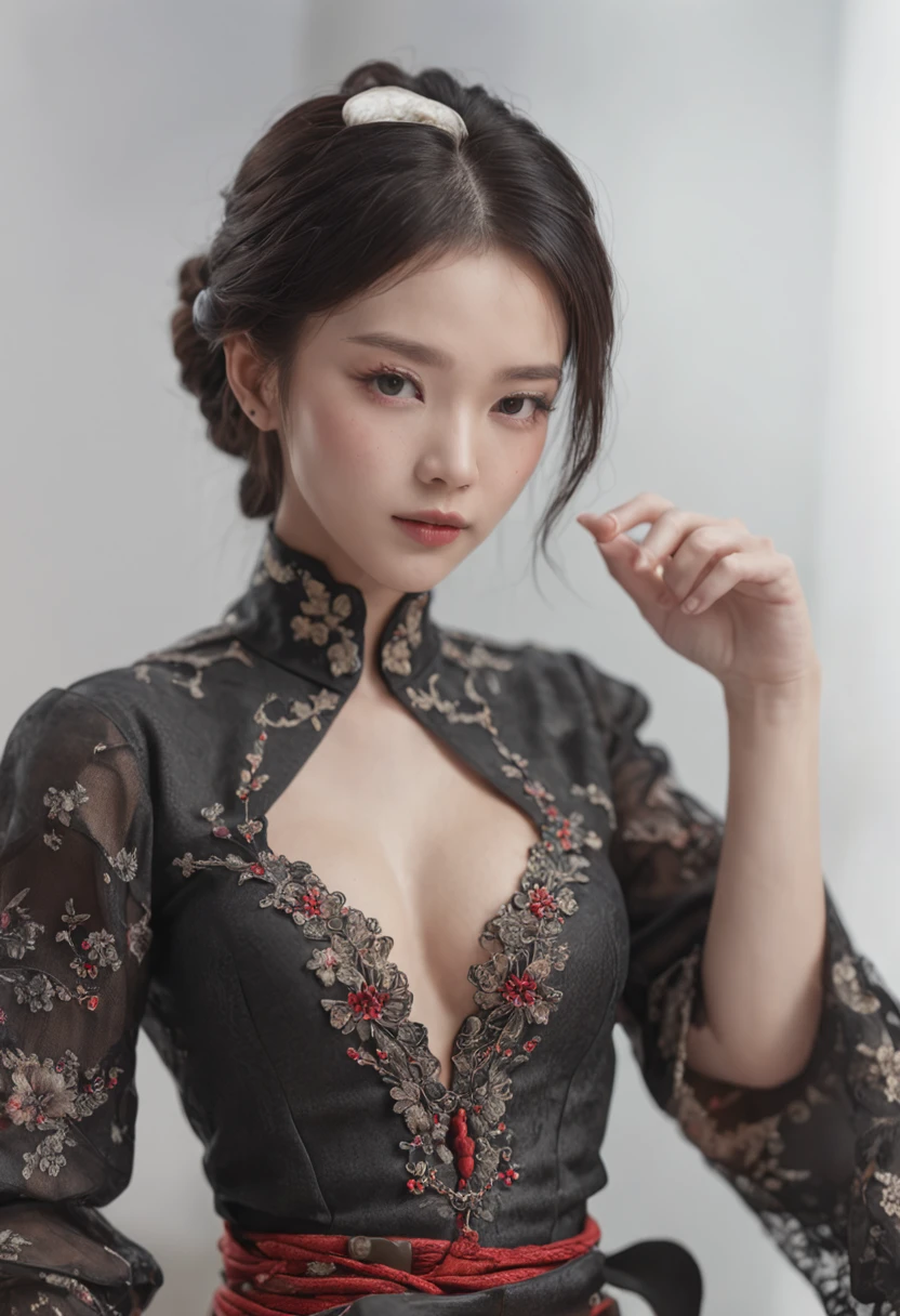 full body, woman,moyou,Beautiful Chinese Women,black beauty,cinematic photo official art,unity 8k wallpaper,ultra detailed,aesthetic,masterpiece,best quality,photorealistic,entangle,mandala,tangle,entangle,1girl,cowboy shot,ecstasy of flower,dynamic angle,the most beautiful form of chaos,elegant,a brutalist designed,vivid colours,romanticism,atmospheric . 35mm photograph, film, bokeh, professional, 4k, highly detailed, skin detail realistic, ultra realistic