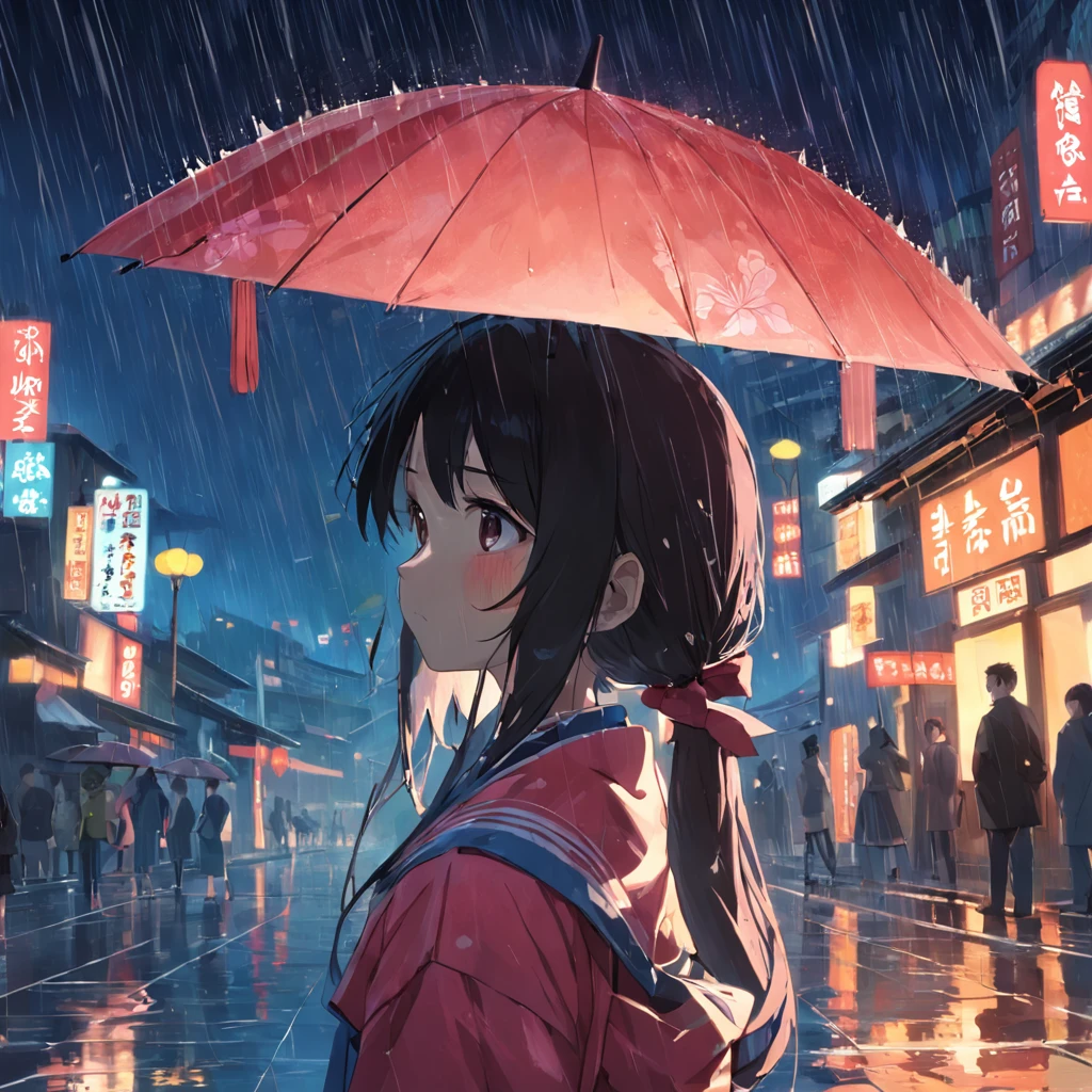 Kizi,ancientry,Gangnam,Stone,oil-paper umbrella,little bit of raining