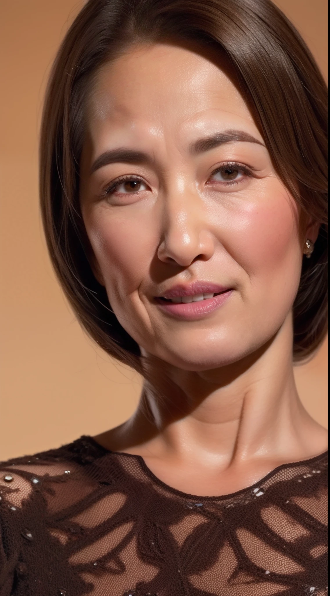 Medium close-up, Mature Woman Politician, A sexy, 62 years old
