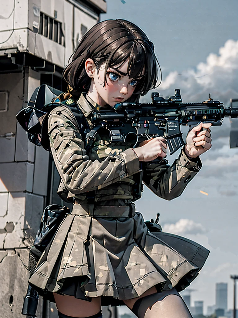 four fingers, holding gun, finger n trigger