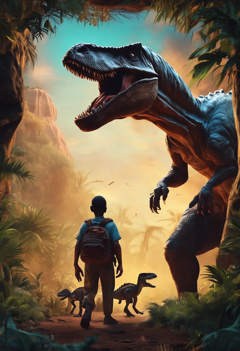 Dinosaurs carry wolves