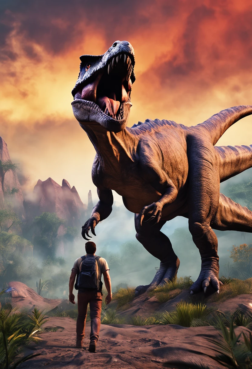 Dinosaurs carry wolves