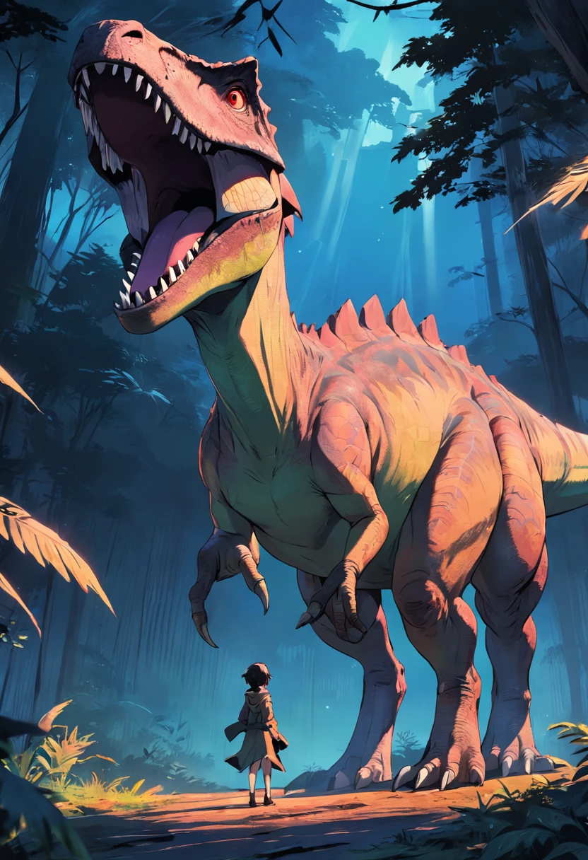 Dinosaurs carry wolves