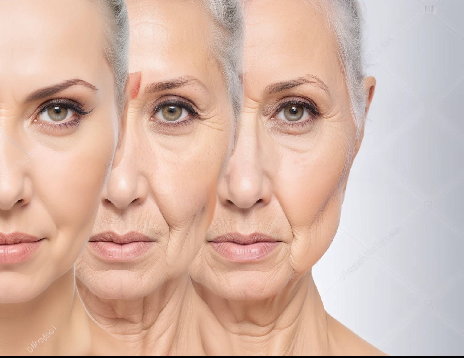 uma mulher com rugas e rugas no rosto, e uma mulher com rugas no rosto, envelhecimento, Age lines, rugas e tecidos musculares, 70 anos, 7 0 anos, rosto enrugado, rosto jovem, pele enrugada, idoso, old woman, Velha, ela tem cerca de 6 0 anos, foco em gerar o rosto, rostos femininos