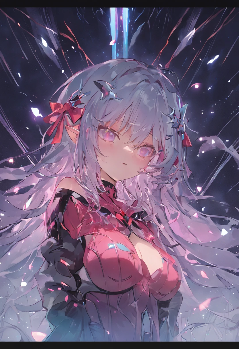 Sick、coquetry、dual horsetail、Dull hair、adolable、Lori huge breasts cleavage、Vampires、huge tit、A sucker、idoly、Gradient pupils、transparent costume