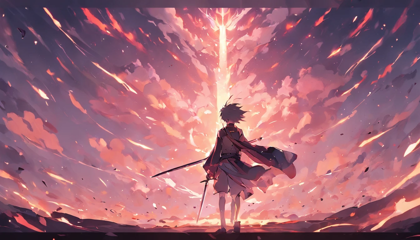 swordsman,male people,Cultivate immortals,Soaring,Clouds surround,The flames are behind you,Fairy