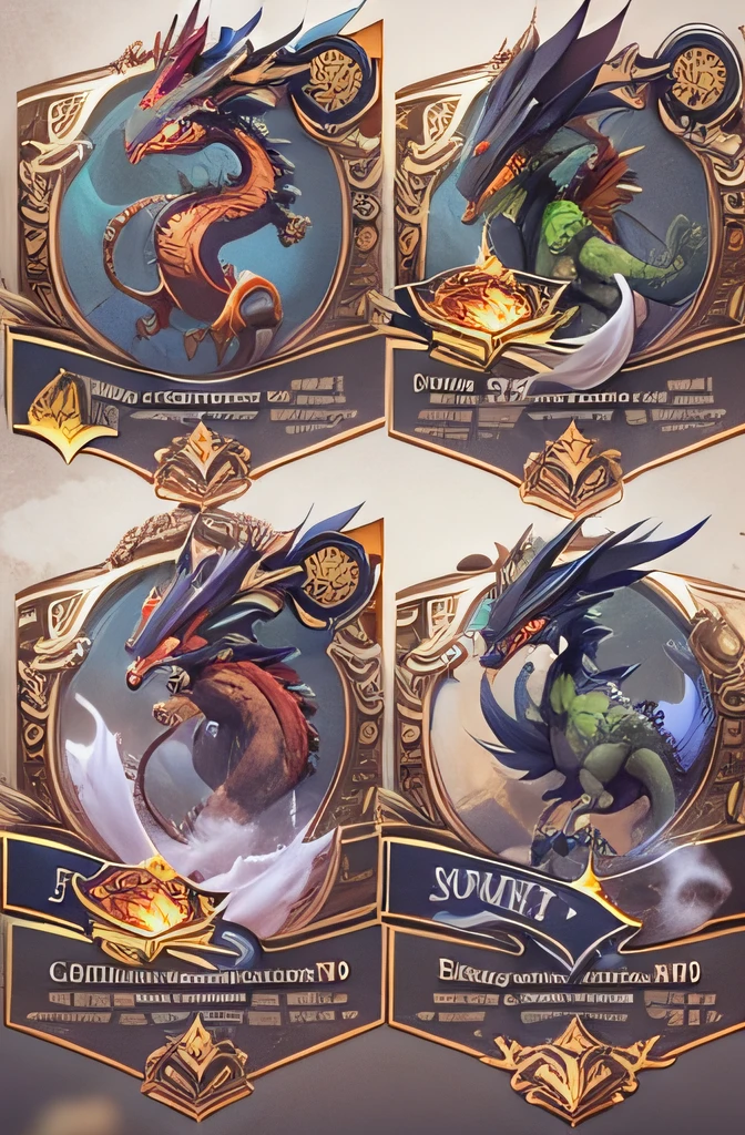 dragon lv10, items and skill images on slides