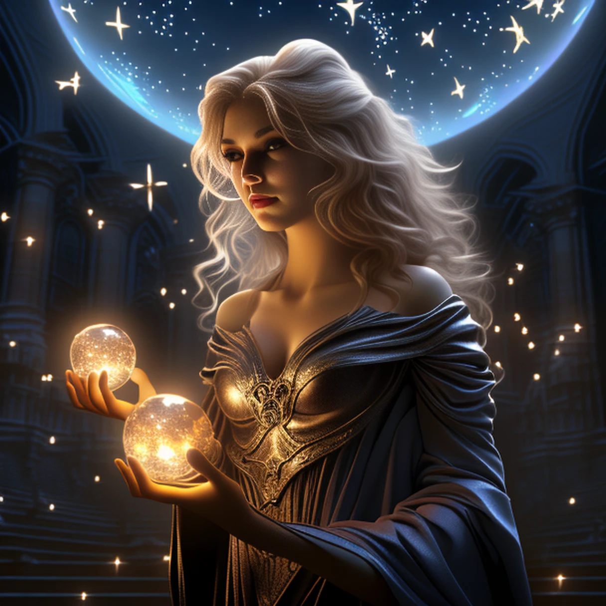 It's a magical world, The Magical Girl Is Performing Magic, the magic world is very beautiful and magical, The whole wizarding world is magnificent, The Magic Castle is magnificent,Beautiful magical girl can see your face. Ela estava trabalhando sua magia ,There are magical stars everywhere (cena do filme, nmasterpiece, senso realista, ultra-high resolution)City art science fiction fantasy wallpaper, no estilo de azul-celeste e branco, narrativa caprichosa, fauvista-fantasia, Surrealismo fluindo, Imagem UHD, i can't believe how beautiful this is, hyperbolic expression,cinematic realism, The ultra-great resolution