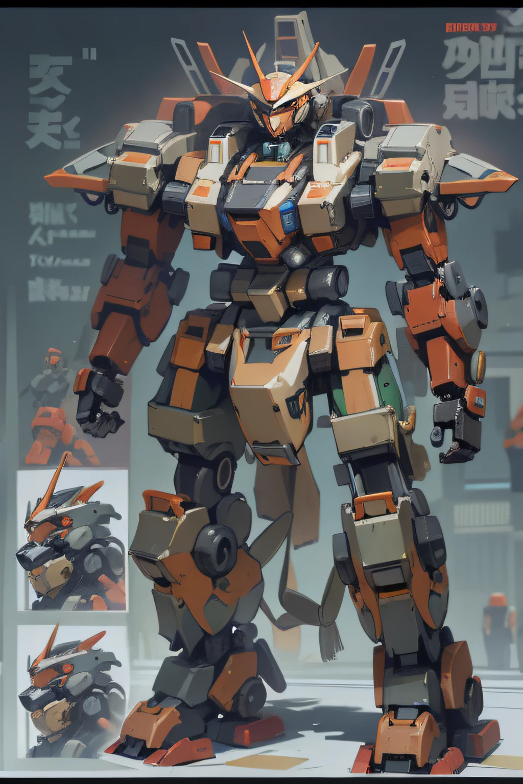 "Mecha in its full glory, set to maximum power."