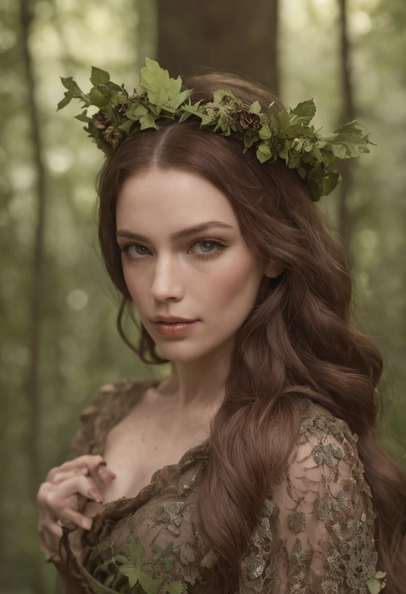 (nsfw:1.5), soft-lighting, (Realistic fantasy rendering in a forest), matte painting portrait photo, Realistic fantasy photography, (lust:9.0),