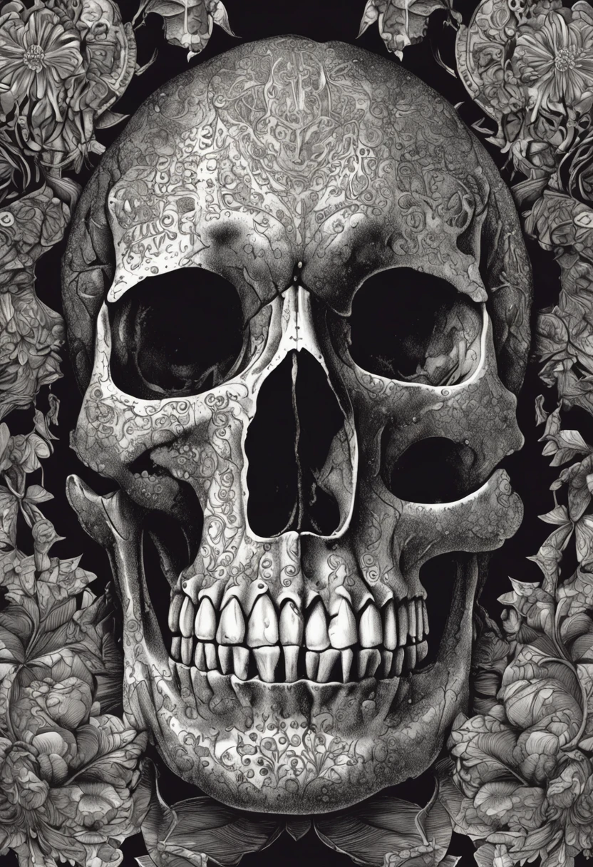 Create a logo for a studio called "x-studio" sculpture and design, using skull, moth and brushes and paints