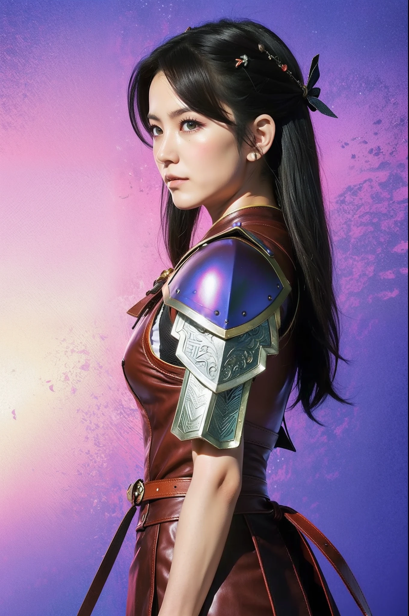 鸟山明风格,pixel game《dragon quest》,Game character design,(female archer:1.4),Leather armor,bow and arrows,16-bit pixels