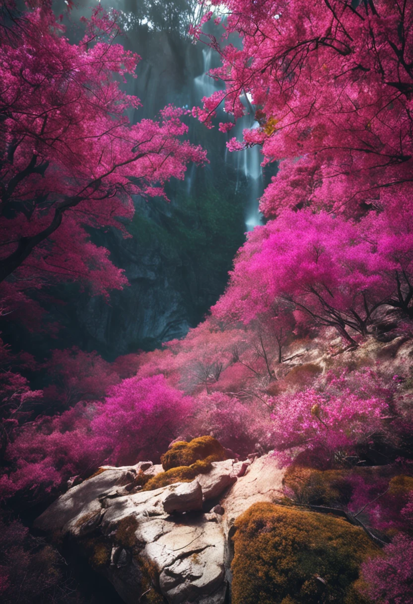 cristal brilhante na floresta