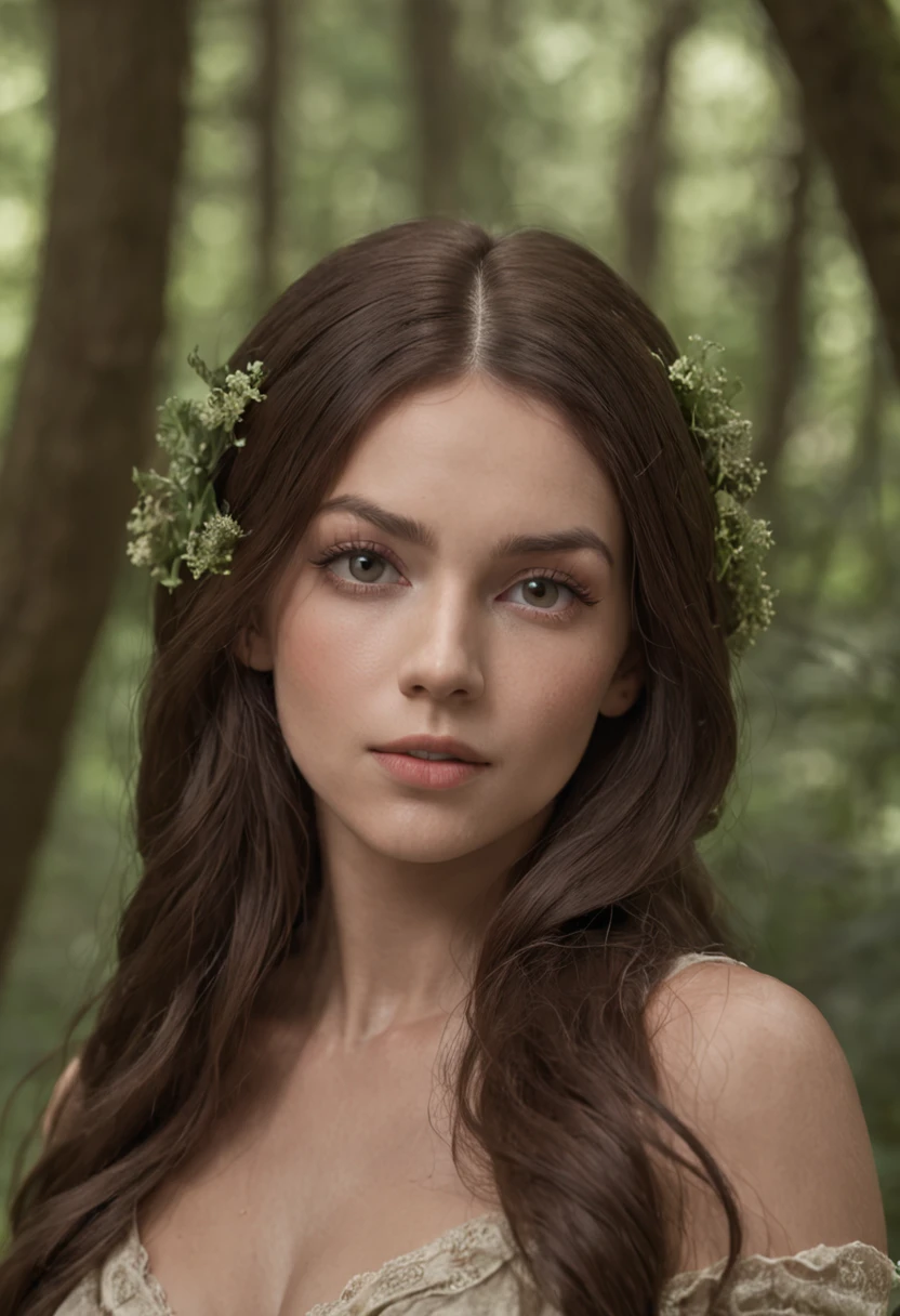 (nsfw:1.5), soft-lighting, (Realistic fantasy rendering in a forest), matte painting portrait photo, Realistic fantasy photography, (lust:9.0), of a girl from another world, skin of bark, barely visible from the woods in the background, almost invisible, staring intently, as if not to be seen, a forest fairy, in the near future when the world is at its end. Hiding in plain site.
