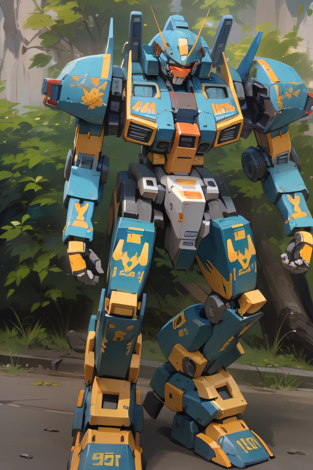 "Behold the awe-inspiring might of the Mecha, as it showcases its ultimate power."