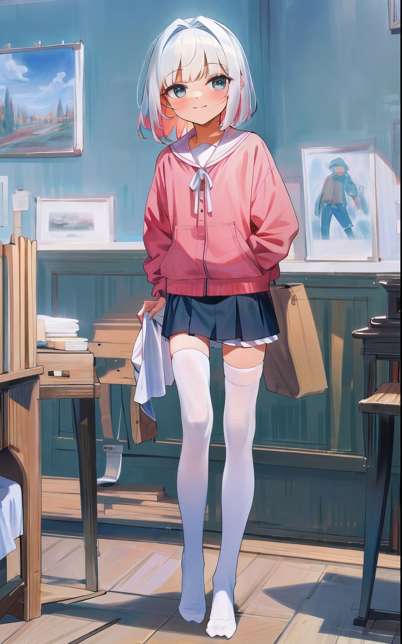 Masterpiece, white stockings