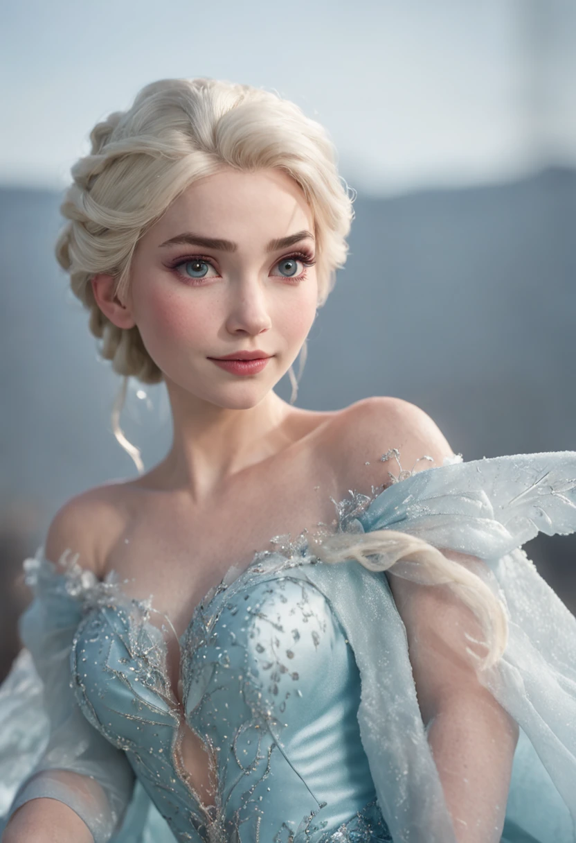 elsa frozen at 18 years old nude at the bed, open legs, pubic hair, walt disney