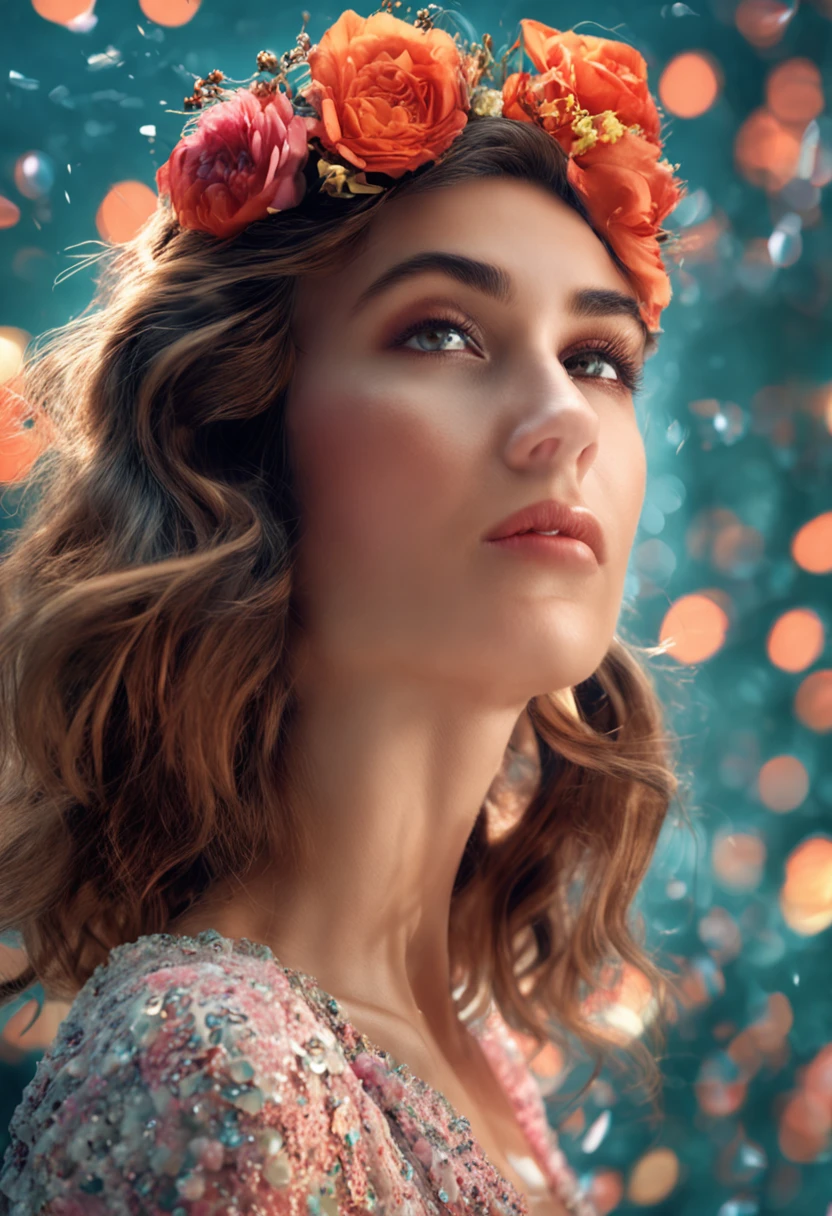 Sweet woman in love,
Highly detailed,
High-quality digital photos,
Ultra photo realsisim,
Sharp focus,
Cinematic lighting,
Fashion magazine photos,