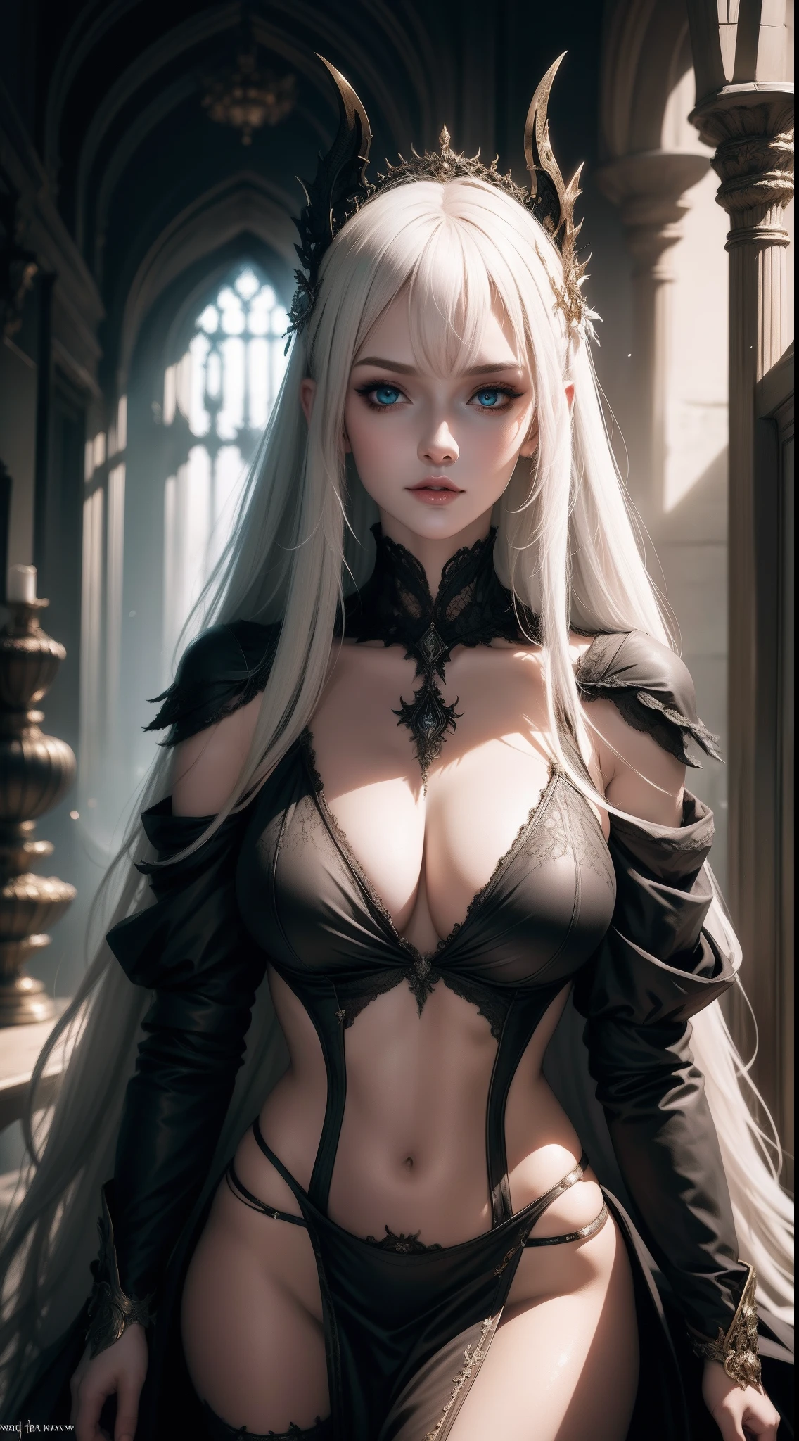 lushill style, Furry , Albino women, Full body portrait, Barefoot, nice perfect face with soft skinice perfect face, Concept art portrait by Greg rutkowski, Art germ, Ultra-detailed and intricate Gothic art trends in Artstation ternary colors, Fantastical, intricately details, Splash screen, Complementary colors, fantasy concept art, 8K resolution, gothic deviantart masterpiece, Oil painting, Heavy strokes,