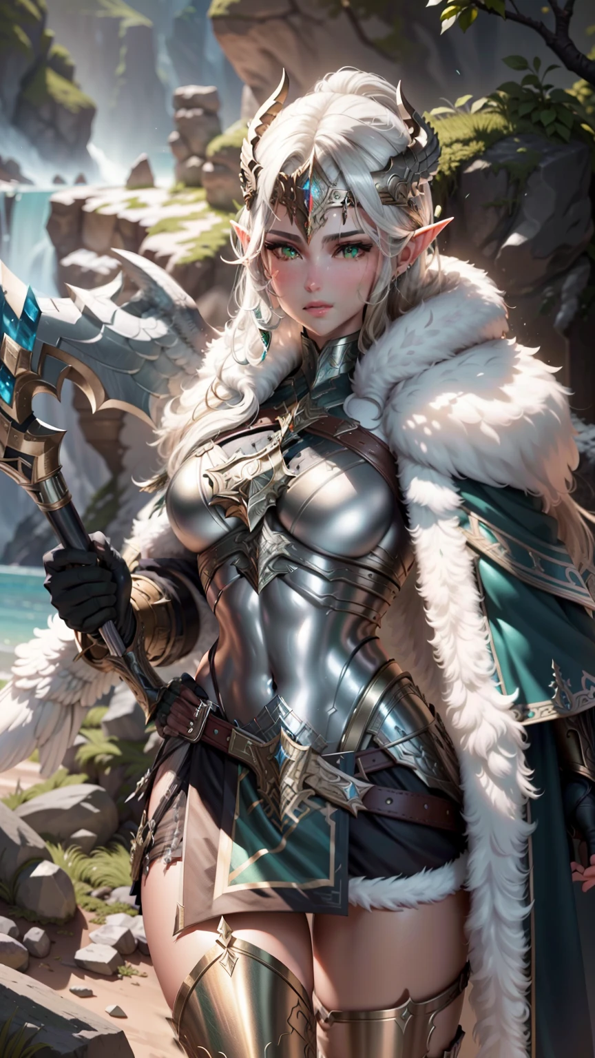 Asgard,valkyrie,Senhora Cavaleiro,Anatomia correta,epic fantasy digital art,tmasterpiece,8k,high-definition resolution,desenho detalhado,Qulidade Superior,, Epic composition,