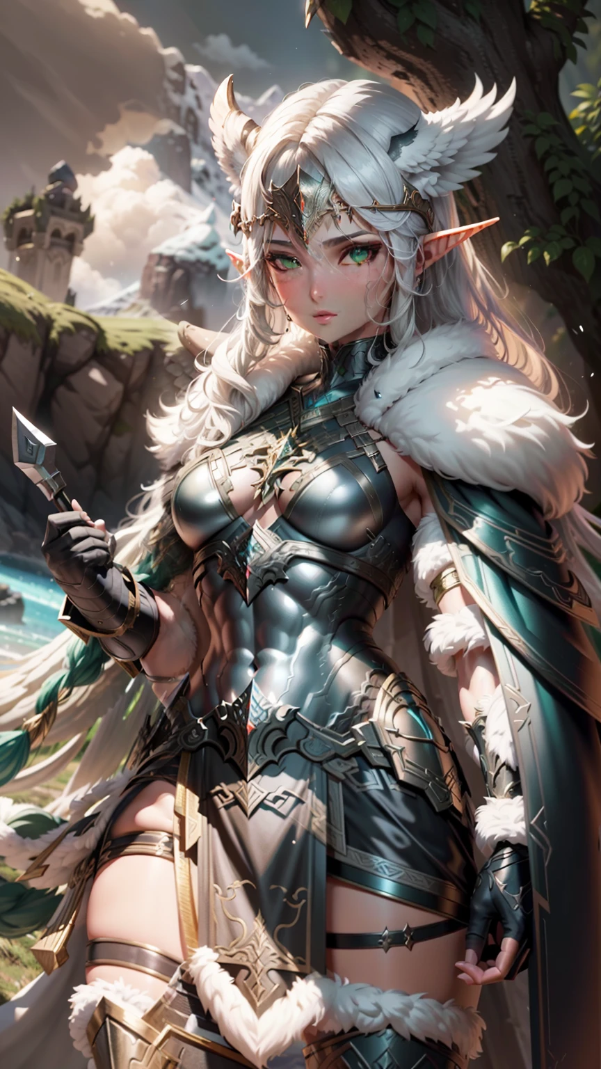 Asgard,valkyrie,Senhora Cavaleiro,Anatomia correta,epic fantasy digital art,tmasterpiece,8k,high-definition resolution,desenho detalhado,Qulidade Superior,, Epic composition,