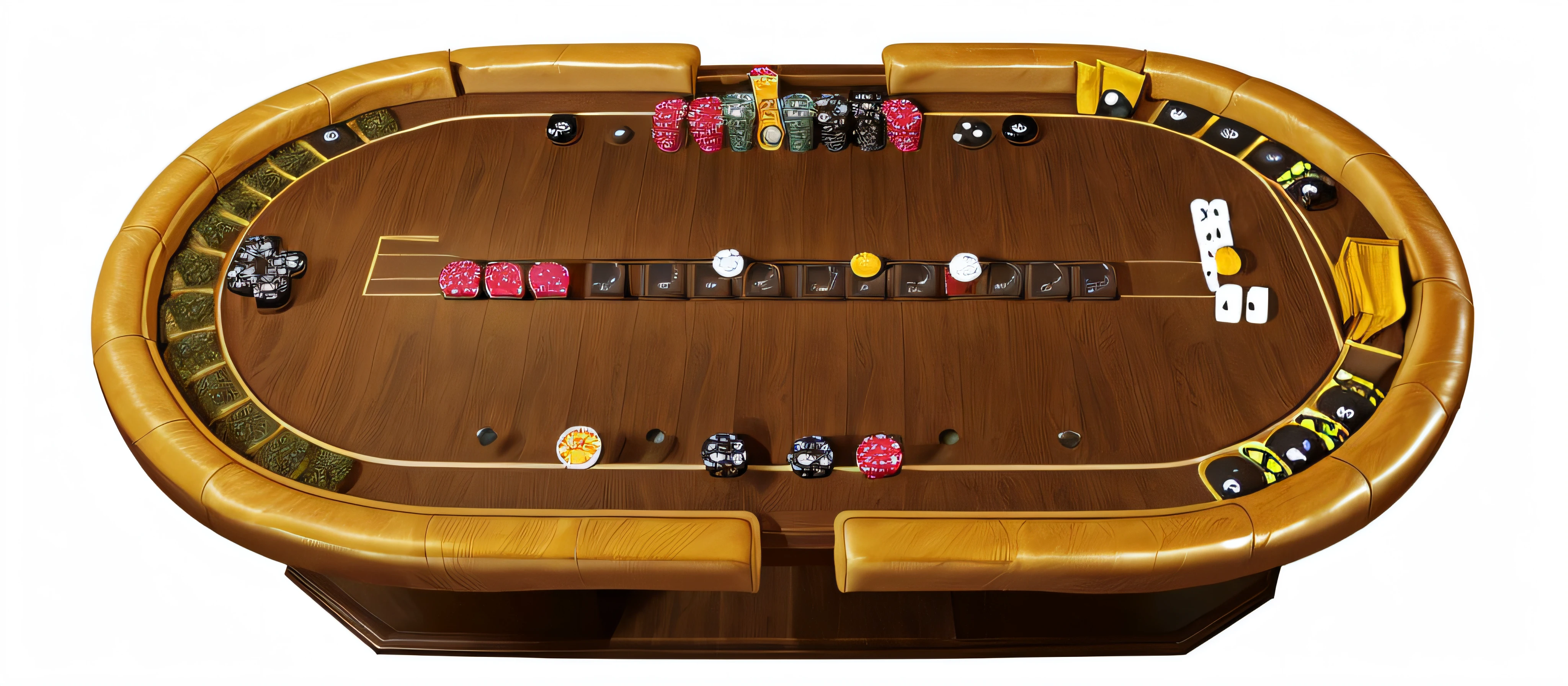 Texas Hold'em table,golden,a gorgeous,