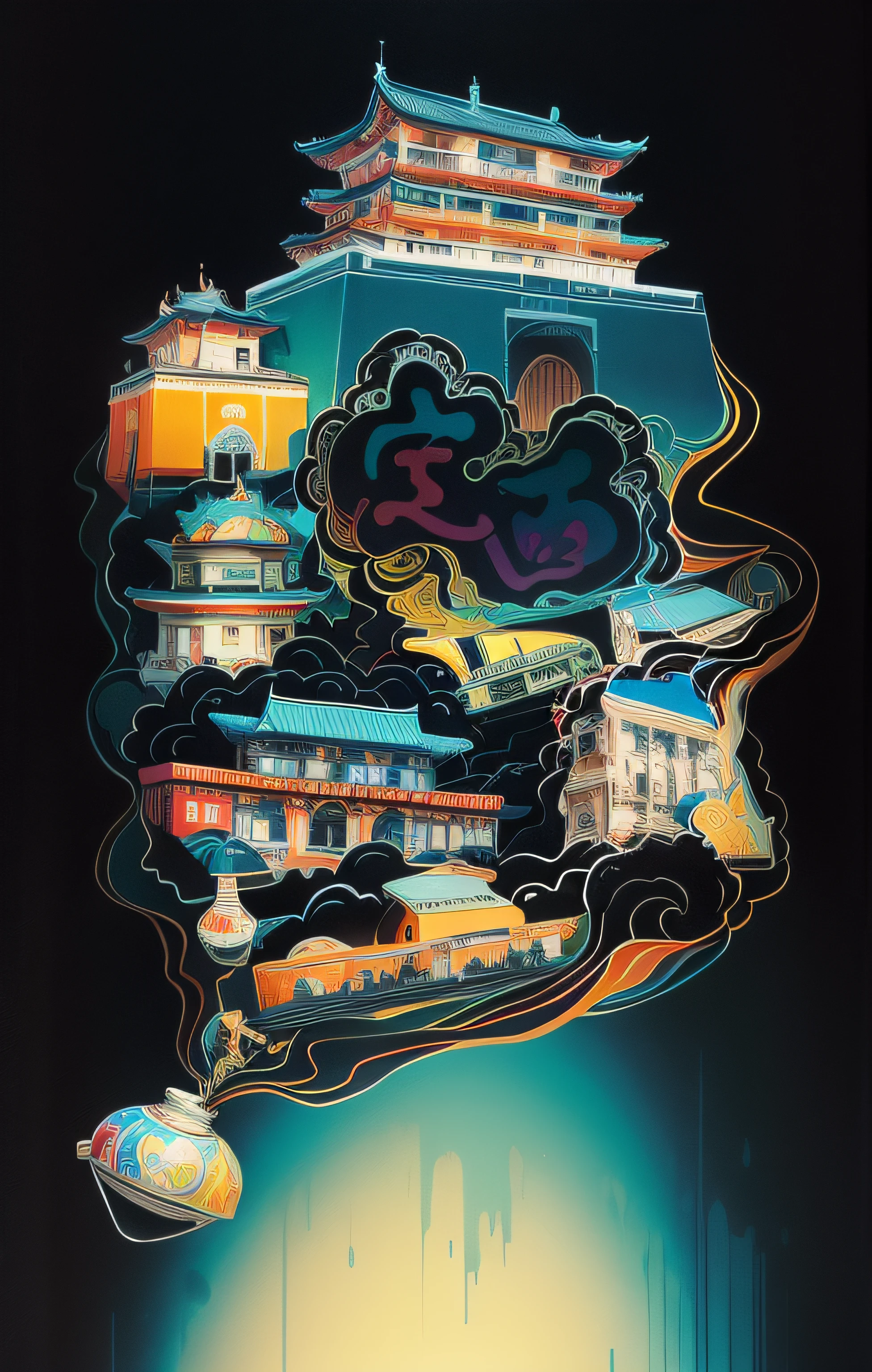 Brilliant and colorful paintings。